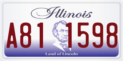 IL license plate A811598