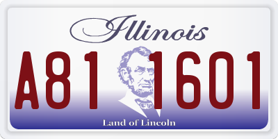 IL license plate A811601
