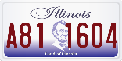 IL license plate A811604