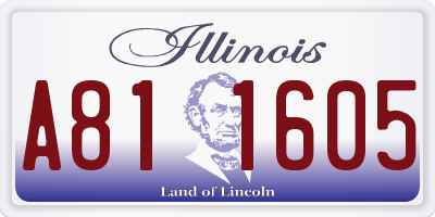 IL license plate A811605