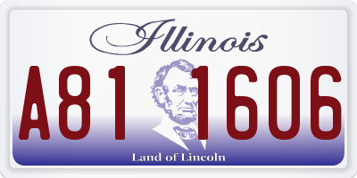 IL license plate A811606