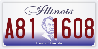 IL license plate A811608