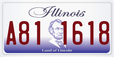 IL license plate A811618