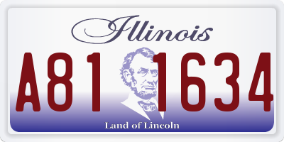 IL license plate A811634