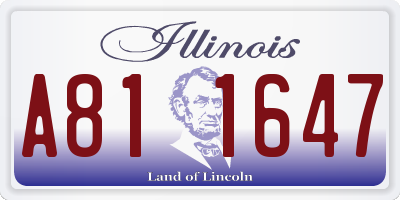IL license plate A811647