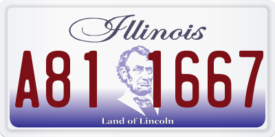 IL license plate A811667