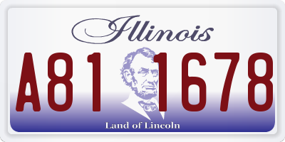IL license plate A811678