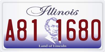 IL license plate A811680