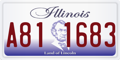 IL license plate A811683