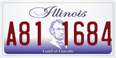 IL license plate A811684
