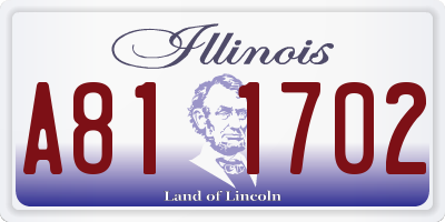 IL license plate A811702