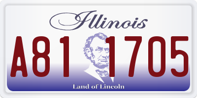 IL license plate A811705