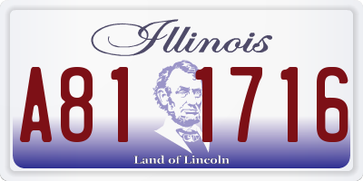 IL license plate A811716