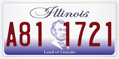 IL license plate A811721