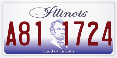 IL license plate A811724