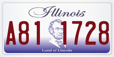 IL license plate A811728
