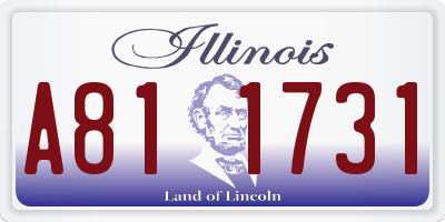 IL license plate A811731
