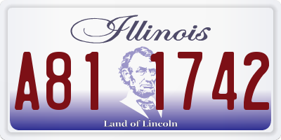 IL license plate A811742