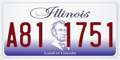 IL license plate A811751