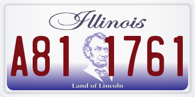 IL license plate A811761