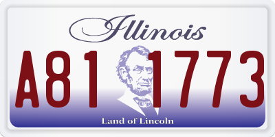 IL license plate A811773