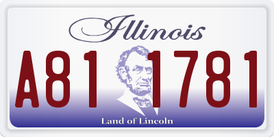 IL license plate A811781
