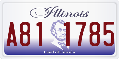 IL license plate A811785