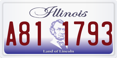 IL license plate A811793