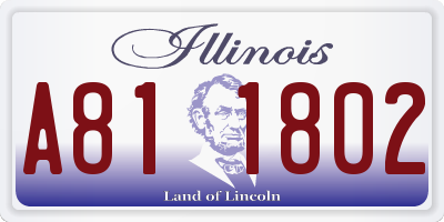 IL license plate A811802