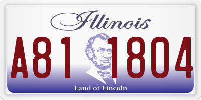 IL license plate A811804
