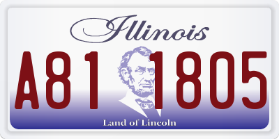IL license plate A811805