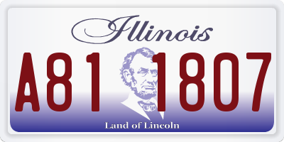 IL license plate A811807