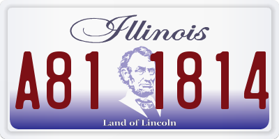 IL license plate A811814