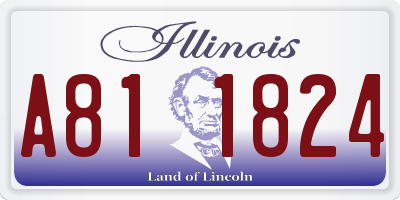 IL license plate A811824