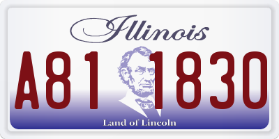 IL license plate A811830