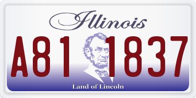 IL license plate A811837