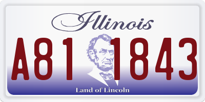IL license plate A811843