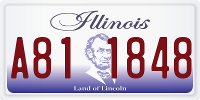 IL license plate A811848