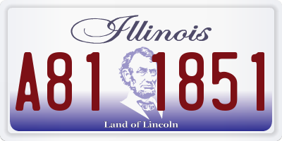 IL license plate A811851