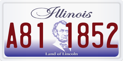 IL license plate A811852