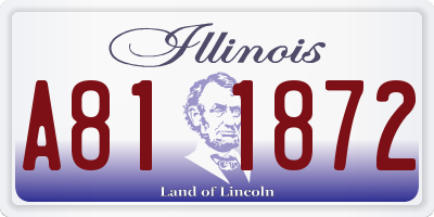 IL license plate A811872