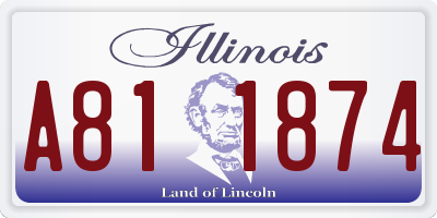 IL license plate A811874
