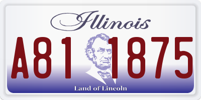 IL license plate A811875