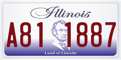 IL license plate A811887