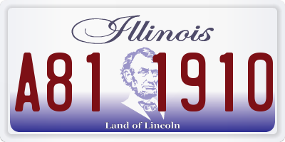 IL license plate A811910