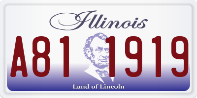 IL license plate A811919