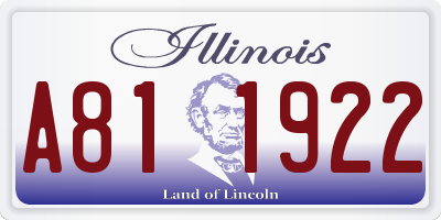 IL license plate A811922