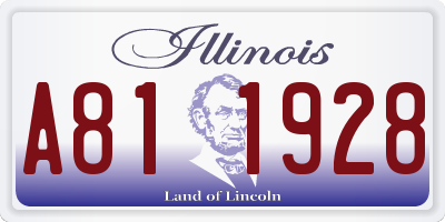 IL license plate A811928