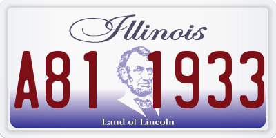 IL license plate A811933