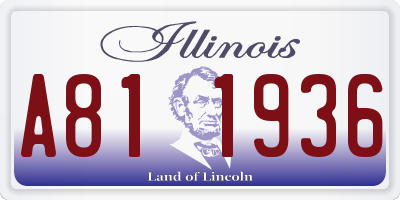 IL license plate A811936